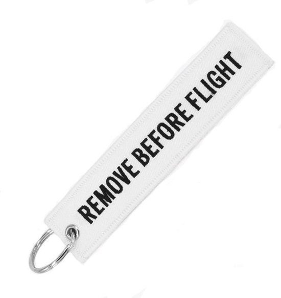 Sleutelhanger Remove Before Flight I Wit