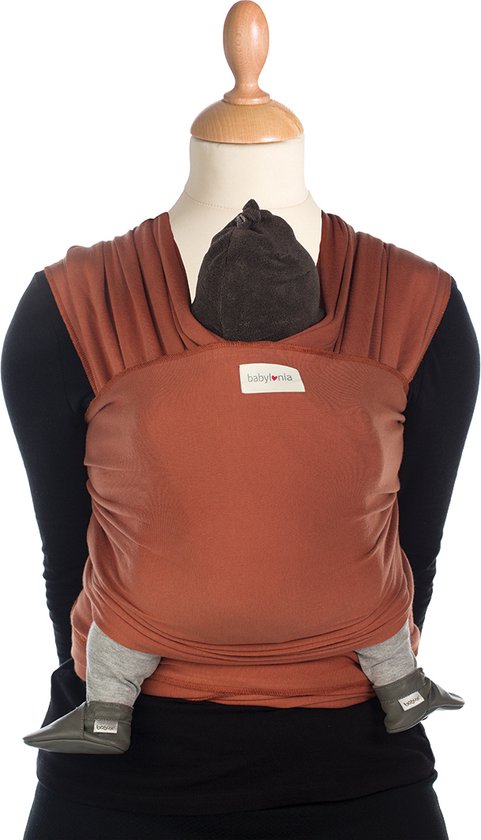 Foto: Babylonia baby carriers draagdoek baby model tricot slen 500 cm sierra brown