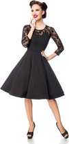 Belsira - Elegant Lace Swing jurk - XL - Zwart