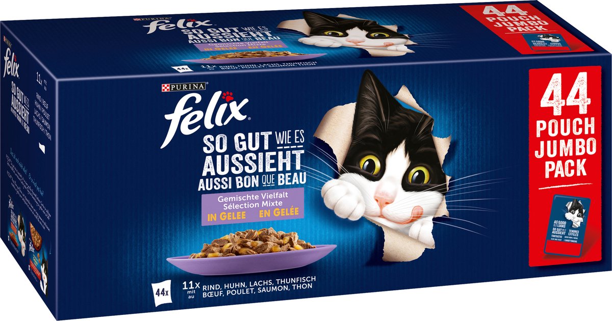 Felix Purina Felix Serie - Kattenvoer - 44x85g - Gemengde Smaken
