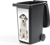 Container sticker Husky puppy op witte achtergrond - 44x98 cm - Kliko sticker