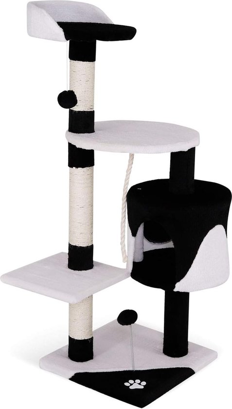 lionto by dibea Griffoir chats hauteur 112 cm (noir/blanc)