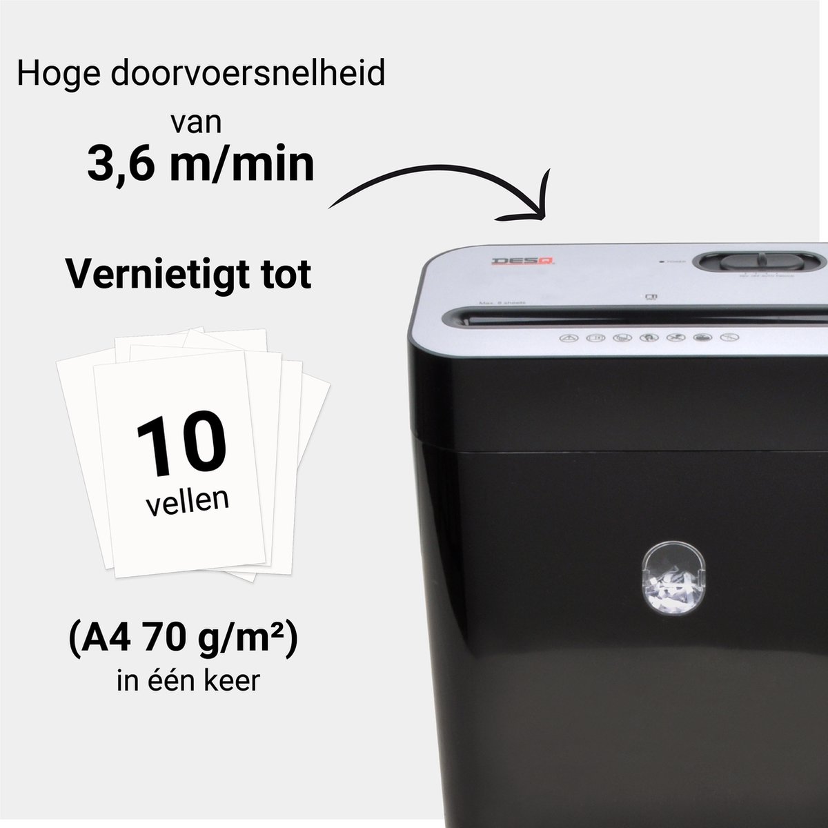 DESQ Papierversnipperaar - 10 vel thumbnail 4