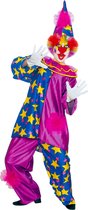 Widmann - Clown & Nar Kostuum - Harlekino Clown Met Sterren Kostuum Man - Blauw, Paars - Large - Carnavalskleding - Verkleedkleding