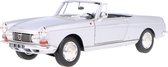Norev (184835) Peugeot 404 Cabriolet 1967 zilver. Miniatuurauto / Schaal 1:18