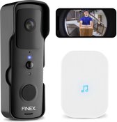 Finex™ Video Deurbel - Inclusief binnenbel & batterijen - Dag en nachtmodus - Zonder abonnement - T Ring - Draadloze deurbel - Deurbel met camera