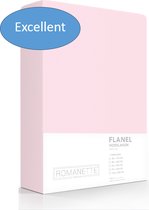 Excellente Flanel Hoeslaken Lits-jumeaux Extra Breed Roze | 200x220 | Ideaal Tegen De Kou | Heerlijk Warm En Zacht