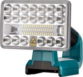 Krylanso® - Lampe LED pour batteries d'outils Makita 14,4 V-18V Li-Ion - Interface USB : 5V 2,1A - Tête de lampe orientable - Compacte et maniable - 18 Watt - 2000 Lumen (livrée sans batterie ni chargeur)