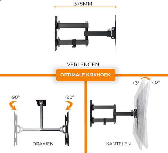 Gravity SP WMBS 20 B muurbeugel voor speakers - Dutch DJ Equipment