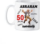 Koffie beker - thee mok- Abraham -Verjaardag 50 jaar