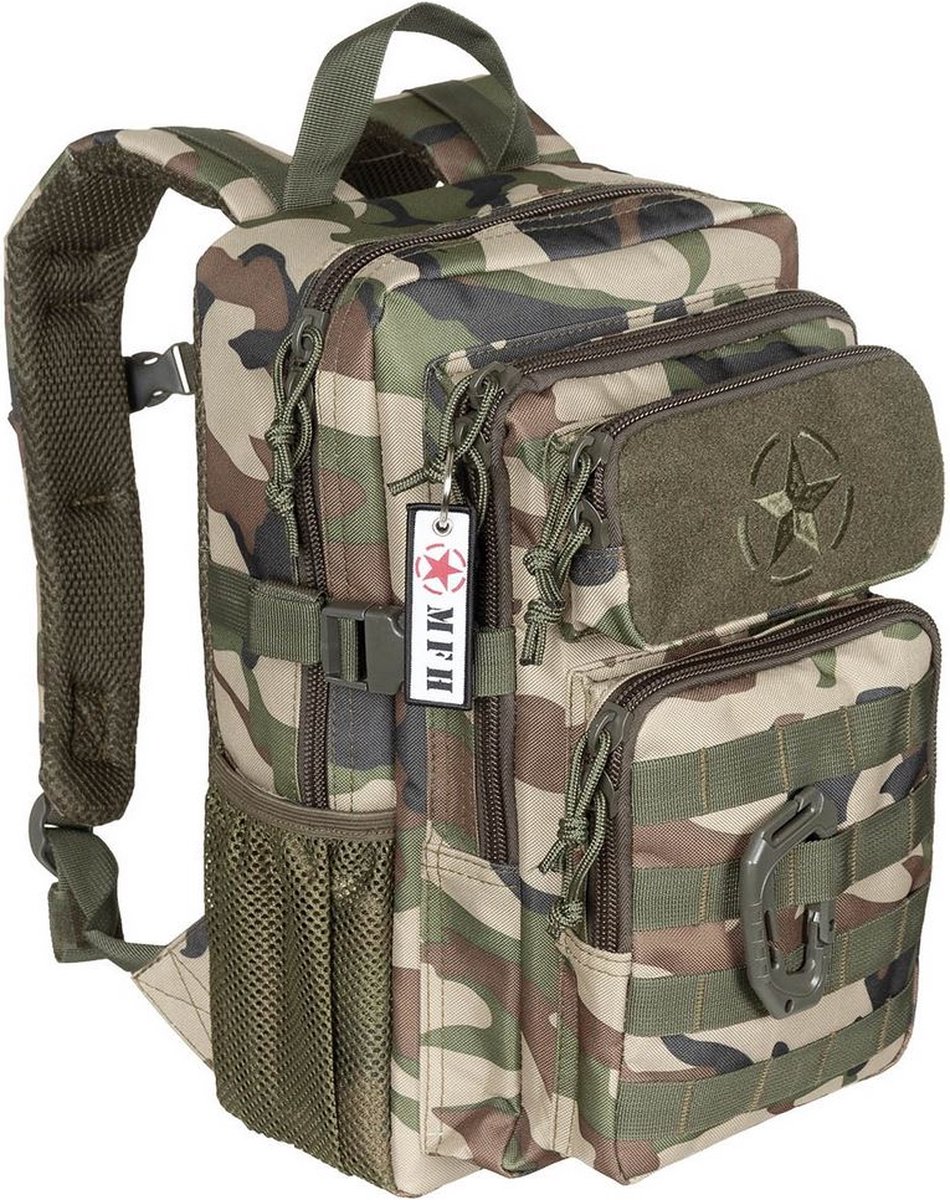 MFH US Backpack Assault "Youngster" - Legerrugzak - Woodland camouflage