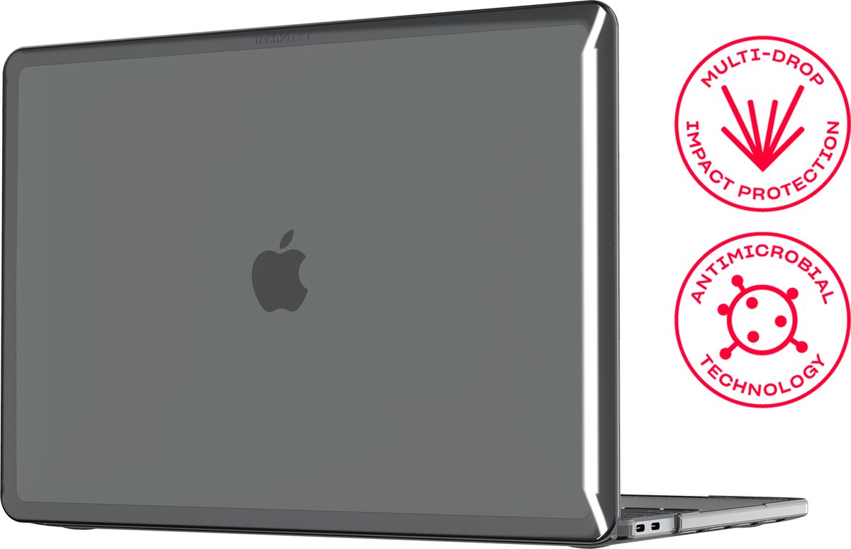 Tech21 Evo Tint - MacBook Pro 13 (2020) laptophoes - 13 inch cover - Antraciet - Hard case