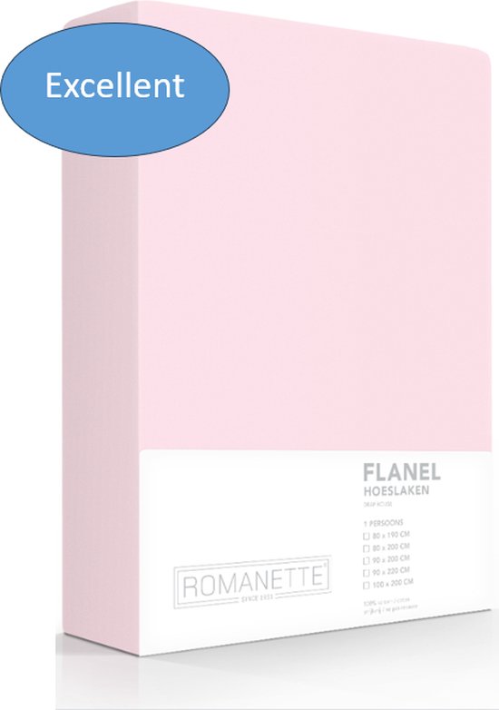 Excellente Flanel Hoeslaken Eenpersoons Roze | 90x200 | Ideaal Tegen De Kou | Heerlijk Warm En Zacht