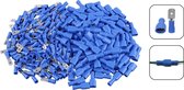 PD® - Kabelschoen - 100 stuks - kabelschoentjes assortiment Man en Vrouw - kabelschoentjes - Man en Vrouw 2.5 naar 6.3 mm - Blauw