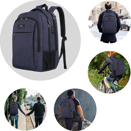 Sac à Dos Matein 15,6 Pouces étanche Avec Port USB – Idéal Voyage Et Ordinateur