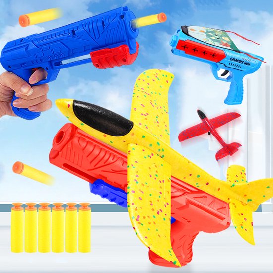 Jouet d'avion - Planeur - Avion en polystyrène - Pistolet de tir - Jouets  pour enfants
