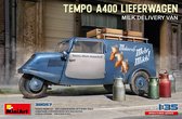 1:35 MiniArt 38057 Tempo A400 Lieferwagen Milk Delivery Van Plastic Modelbouwpakket