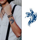 Temporary Tattoo Slang (6x6 cm) [Semi-Permanente Neptattoo - Tijdelijke tatoeage - Nep Fake Tattoos - Water overdraagbare festival sticker henna outfit tattoo - Glitter tattoo - Volwassenen Kinderen Jongen Meisje]