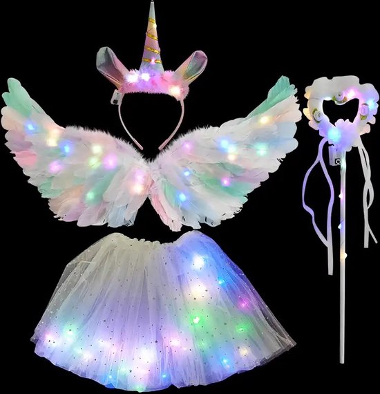 Carnaval verkleed vlinder vleugels regenboog kleuren - voor kinderen | Fun en Feest