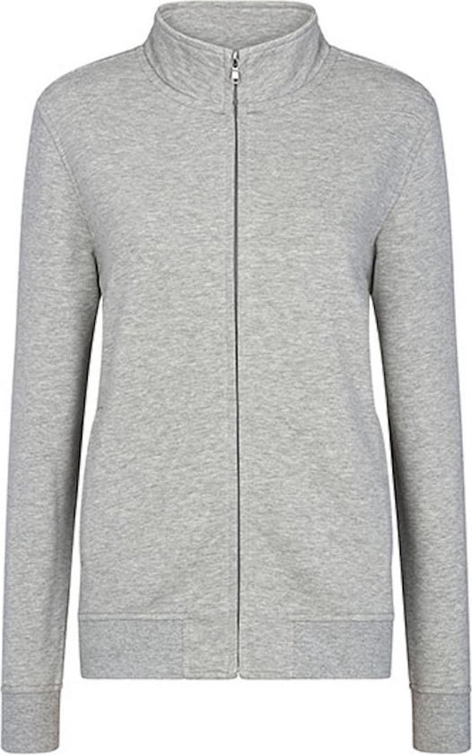 Damesvest 'Premium Full Zip' met zijzakken Grey Melange - 4XL