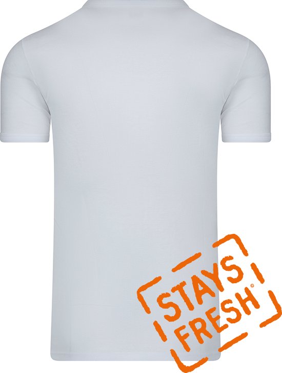 Beeren t-shirt ronde hals korte mouw - maat 4XL - wit - Stays Fresh
