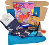 Cadeau box – Space - Raket - Astronaut - Verrassings Pakket – Gift box – Grappig - Cadeau voor vrouw man – Kado – Sokken - Verjaardag cadeau – Geschenkdoos – LuckyDay Socks – Maat 36-40