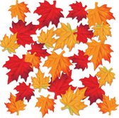 Herfstbladeren stof luxe 96 stuks - Herfst decoraties - Herfst versiering - Themafeest versiering