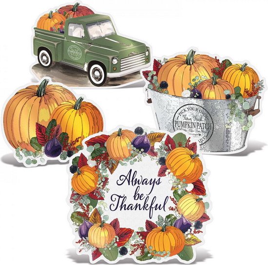 Foto: Tafeldecoraties herfst always be thankful 8 stuks herfst decoraties herfstversiering themafeestversiering