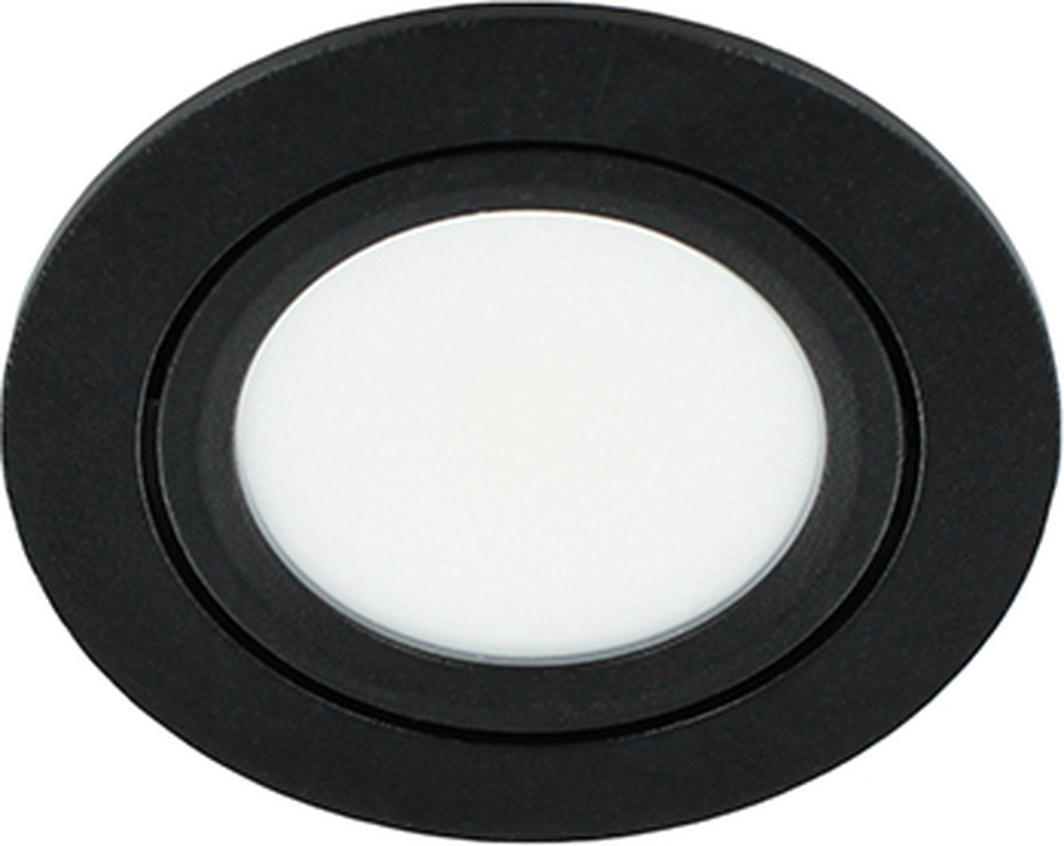 Set 3x - Mondo ondiepe inbouwspot - White & Color - rond ZWART 8Watt IP65 - Zigbee 3