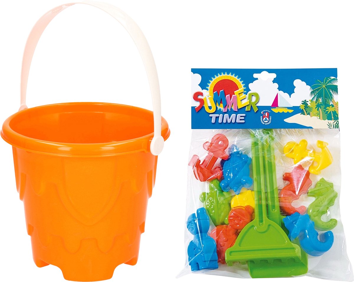 Jouets De Plage Pour Enfants - Seau, Pelles, Moules Colorés Pour Château De Sable, Portable Et Léger