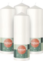 Bolsius - Bougies cylindriques - 20cm - 4 pièces - Wit