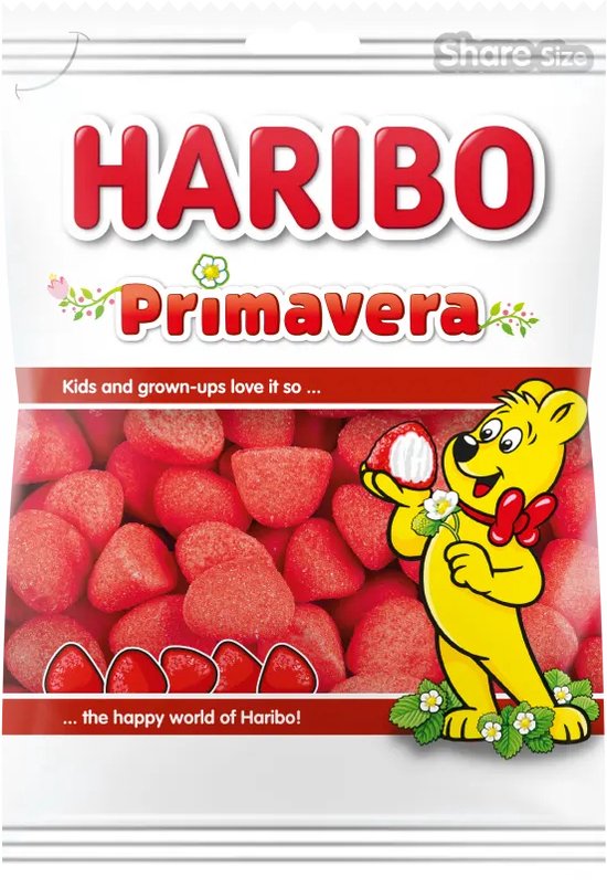 Haribo Primavera erdbeeren - 30 x 100 gr - Traktatie - Uitdeel zakjes ...