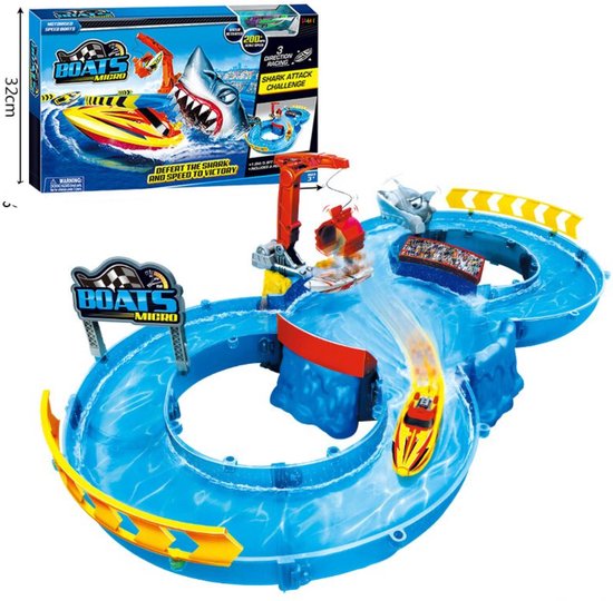Flexibele Racebaan Met Raceauto's Voor Kinderen - 4,5 Meter Blauw En Oranje 2