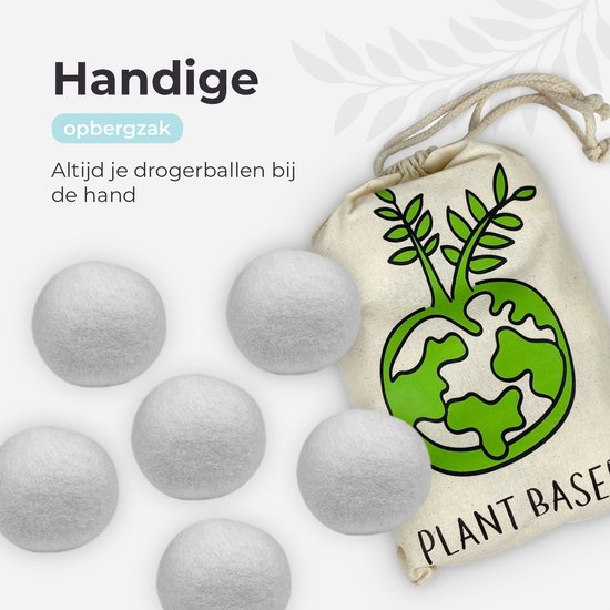 IntraSellers 6 boules de séchage XL avec 6 huiles essentielles - boule de lavage - boules de séchage - boules de sèche-linge - boules de lavage - Vizirettes - assouplissant - économie Énergie - 100 % laine - durable - cadeau