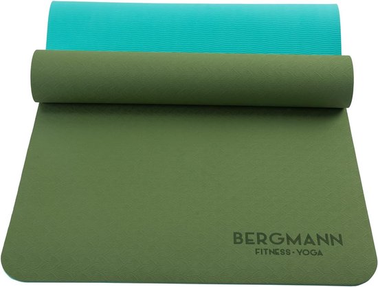 Yogamat met draagriem, TPE fitnessmat, antislip, milieuvriendelijke oefenmat, sportmat voor yoga, pilates en thuistraining, 183 x 61 x 0,6 cm