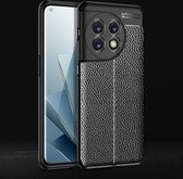 Mobigear Hoesje geschikt voor OnePlus 11 Telefoonhoesje Flexibel TPU | Mobigear Luxury Backcover | 11 Case | Back Cover - Zwart