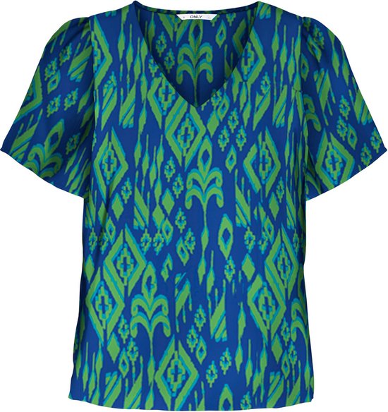 Only T-shirt Onlalma Life Poly S/s V-neck Top Ao 15233223 Bluing/446 Rockin Dames Maat - S