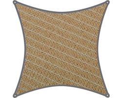 Coolaroo schaduwdoek Vierkant 3x3m Zand met Bevestingsset