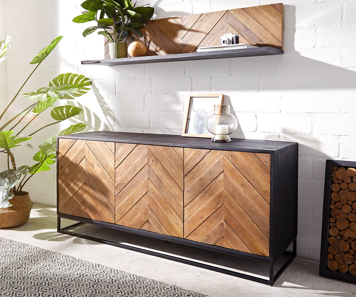 Commode Famke mango teak 145 cm 3 deuren dressoir
