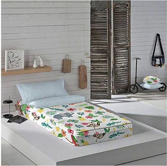 Gewatteerd beddengoed met ritssluiting Costura Jungle Exotic (90 x 190 cm) (Bed van 90)