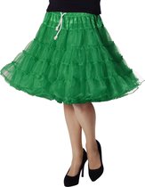 Wilbers & Wilbers - Petticoat Swing Luxe Groen - Groen - One Size - Carnavalskleding - Verkleedkleding