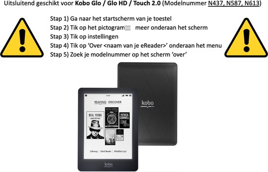 Hoesje geschikt voor Kobo Glo HD / Glo / Touch 2.0 - Extreme Shock Case - Sleepcover - Hoesje geschikt voor Kobo Glo HD / Glo / Touch 2.0 Flip Cover Rosé van Hoesje  — afbeelding 5