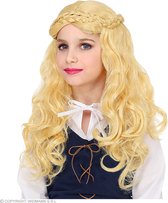 Widmann - Middeleeuwse Sprookjes Deerne Goudlokje Pruik - Blond - Carnavalskleding - Verkleedkleding