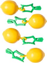 Tafelkleedgewichtjes citroen - 8x - kunststof - tafelkleedhangers