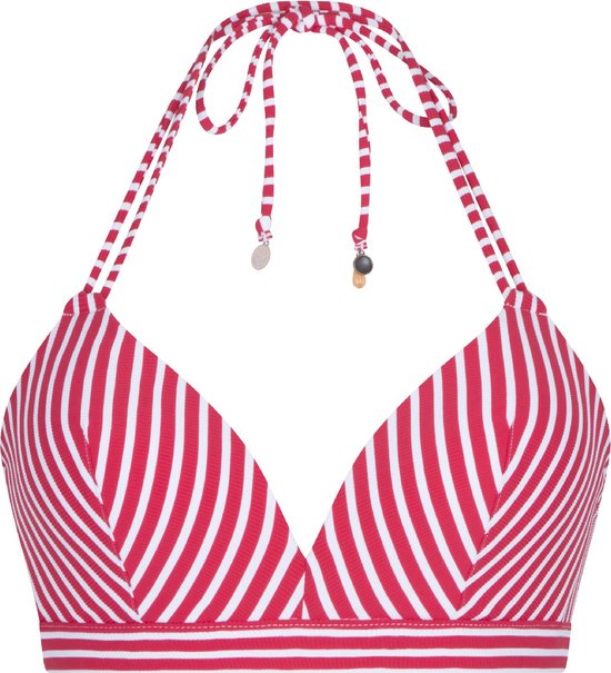 LingaDore Voorgevormde Triangel Bikini Top - 7116TB - Rode Streep - 42C