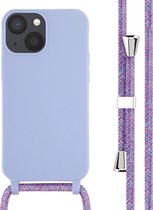 Coque iPhone 13 Mini - Coque en Siliconen iMoshion avec cordon - Violet