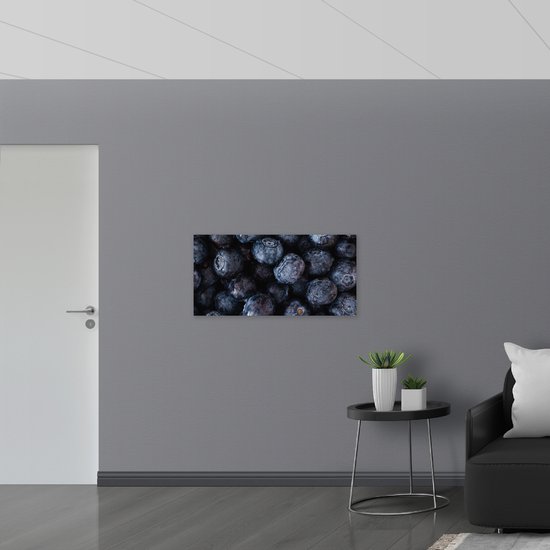 Acrylglas - Vele Blauwe Besjes op elkaar Gestapeld - 100x50 cm Foto op Acrylglas (Wanddecoratie op Acrylaat)