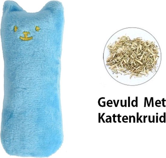 Foto: Epin kattenkruid knuffeldier katten speelgoed catnip kattenspeelgoed blauw