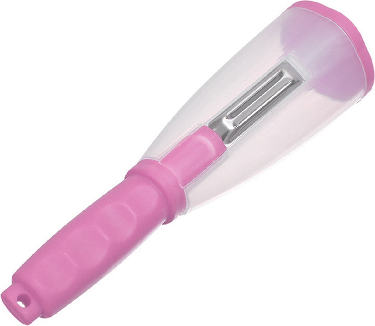 Dunschiller met opvangbak - dunschiller aardappel - Roze