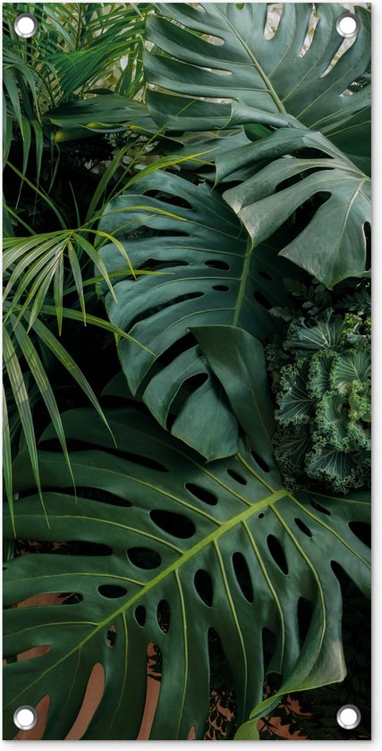 Tuinposter Planten - Jungle - Bladeren - Tropisch - 30x60 cm - Tuindoek - Buitenposter